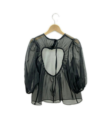 アキキ バルーンスリーブ半袖シアーブラウス レディース SIZE F akiki