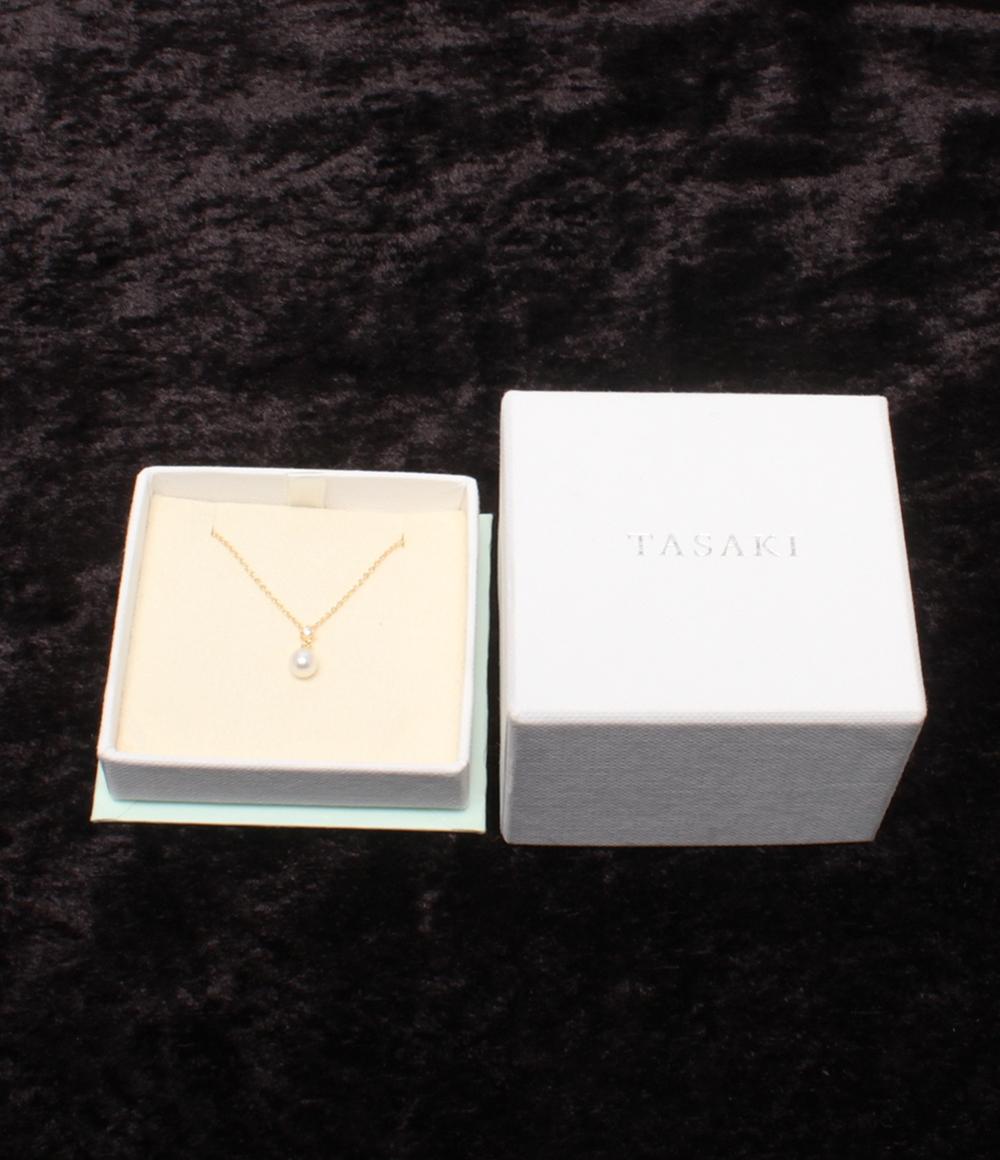 美品 タサキ ネックレス K18 ダイヤモンド 0.01ct レディース TASAKI