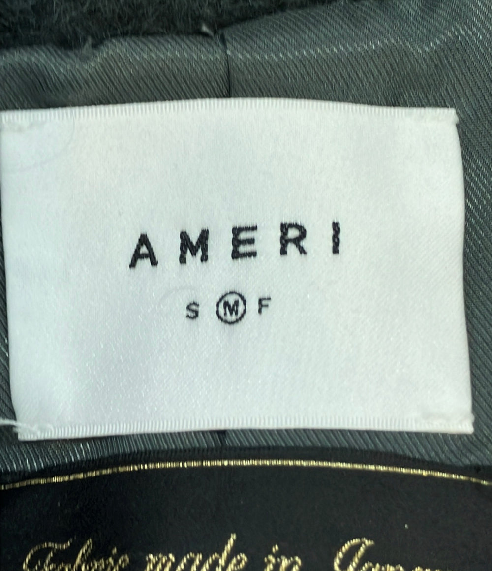 AMERI コート モヘア ウール オーバーサイズ 長袖 フロントボタン DEFORMATION COLLAR SHAGGY COAT 01220761140 レディース SIZE M アメリ