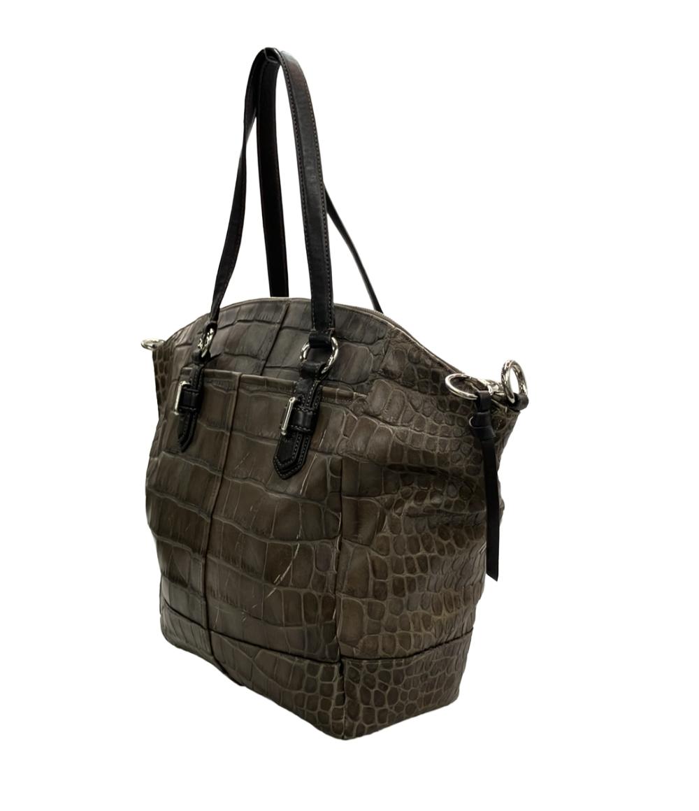 コーチ 2wayトートバッグ ショルダーバッグ 斜め掛け クロコ型押し 17851 レディース COACH