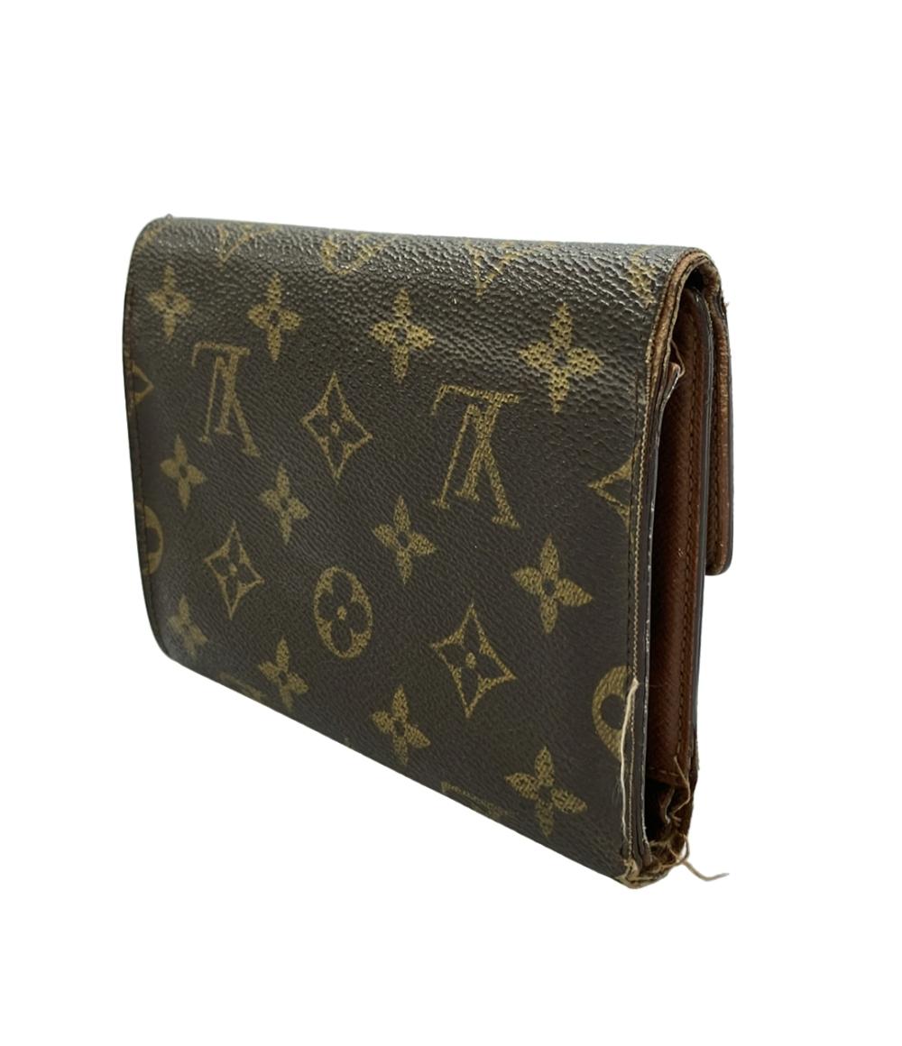 訳あり LOUIS VUITTON 三つ折り財布 ポルト トレゾール エテュイ パピエ モノグラム M61202 レディース メンズ ルイ・ヴィトン