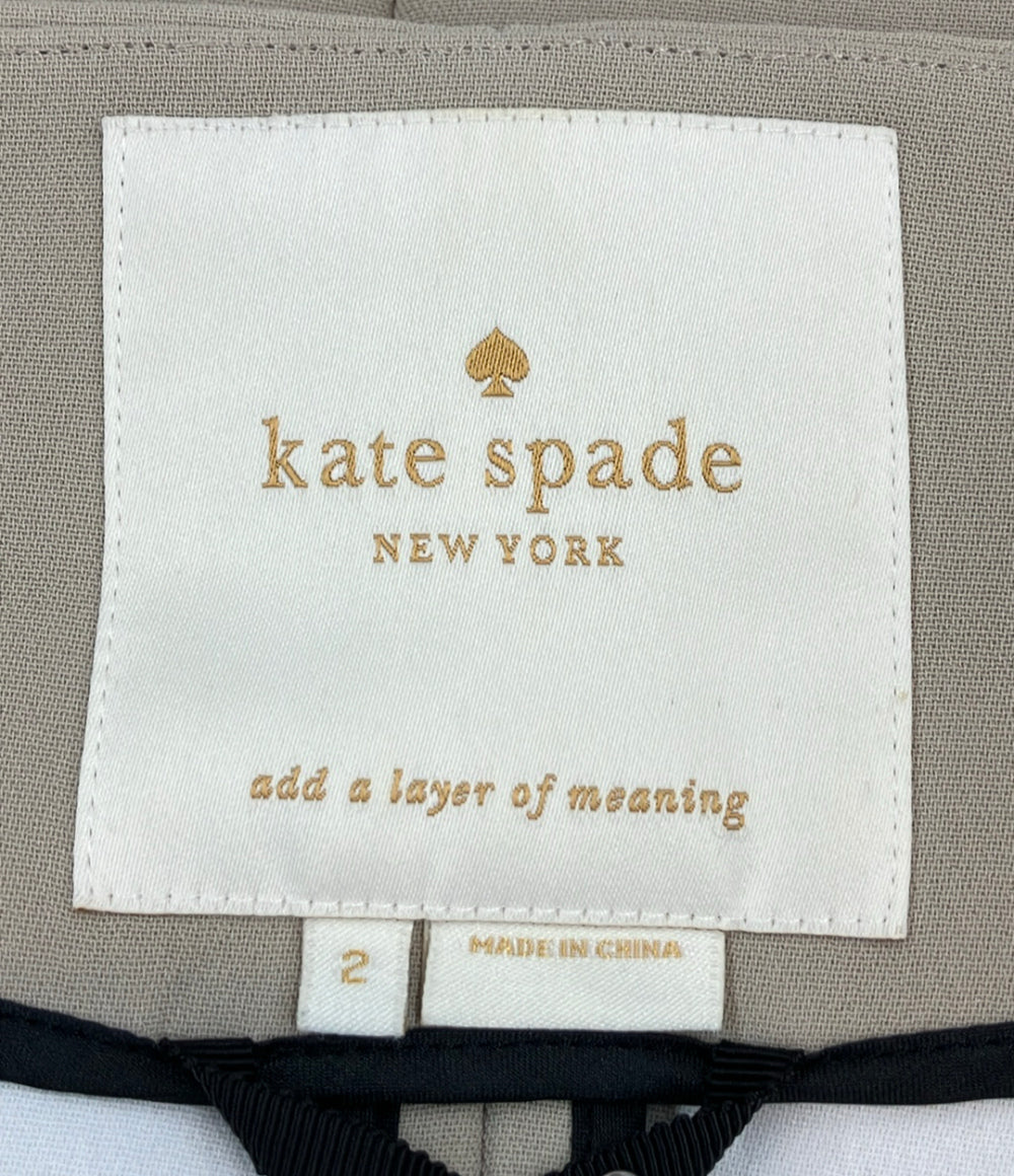 Kate Spade ノーカラーリボンコート NJMU2253 レディース SIZE 2 (M) ケイトスペード