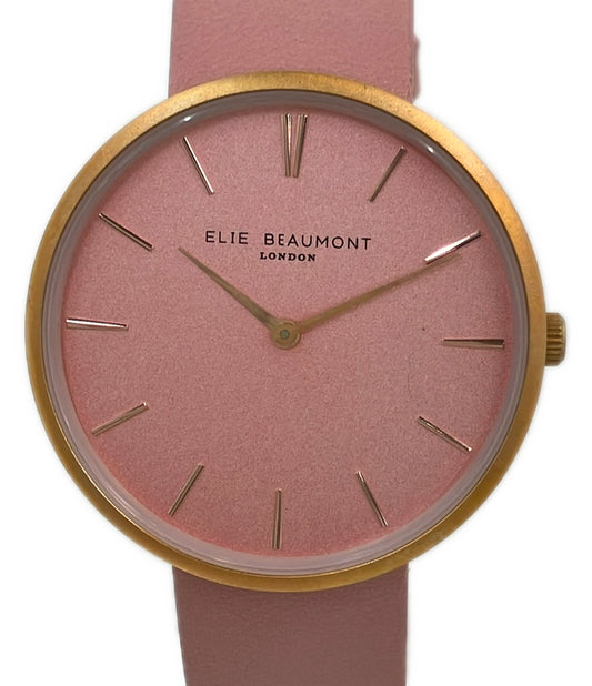 ELIE BEAUMONT 腕時計 クオーツ ピンク EB817 レディース エリー・ビューモント