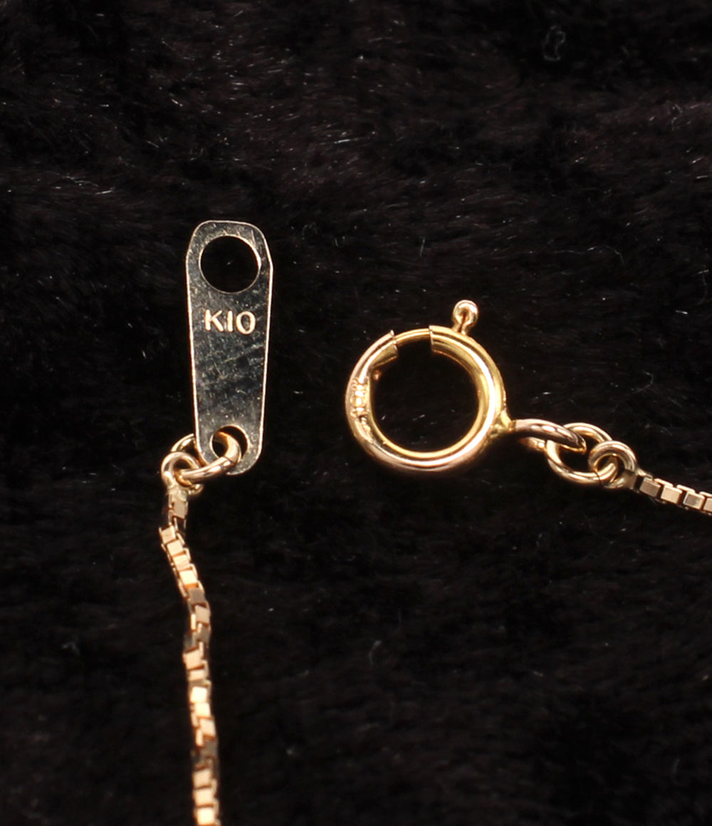 美品 ネックレス K10 ダイヤ 0.20ct レディース