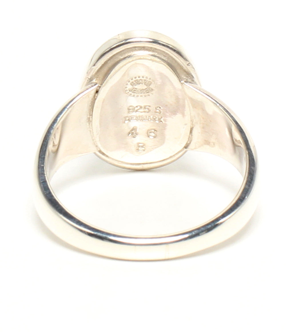 美品 Georg Jensen リング 指輪 SV925 46B ヘマタイト レディース SIZE 19号 ジョージジェンセン