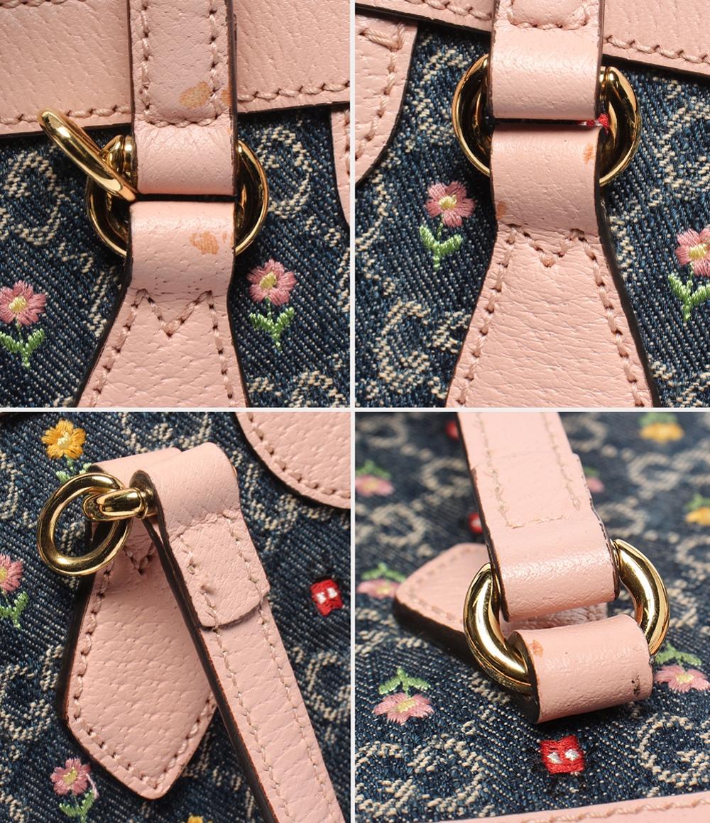 GUCCI 2wayショルダーバッグ ハンドバッグ 斜め掛け フラワー刺繍 デニム JAPAN EXCLUSIVE オフィディア 547551 520901 レディース グッチ