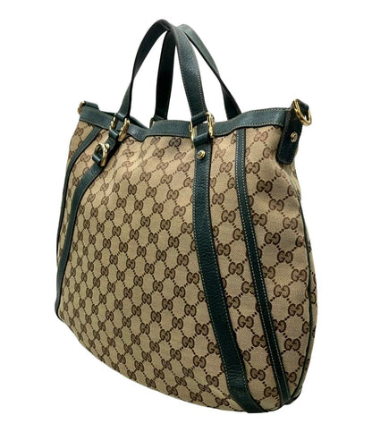 グッチ 2WAY ハンドバッグ ショルダーバッグ 肩掛け トートバッグ GGキャンバス 130734 001013 レディース GUCCI