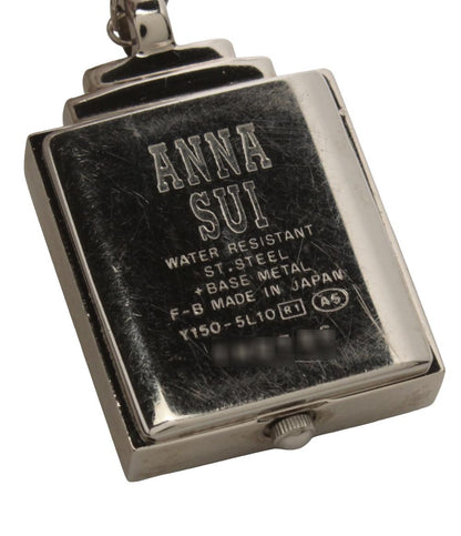 ANNA SUI 時計 ネックレス ペンダント クオーツ パープル系 Y150-5L10 レディース アナスイ