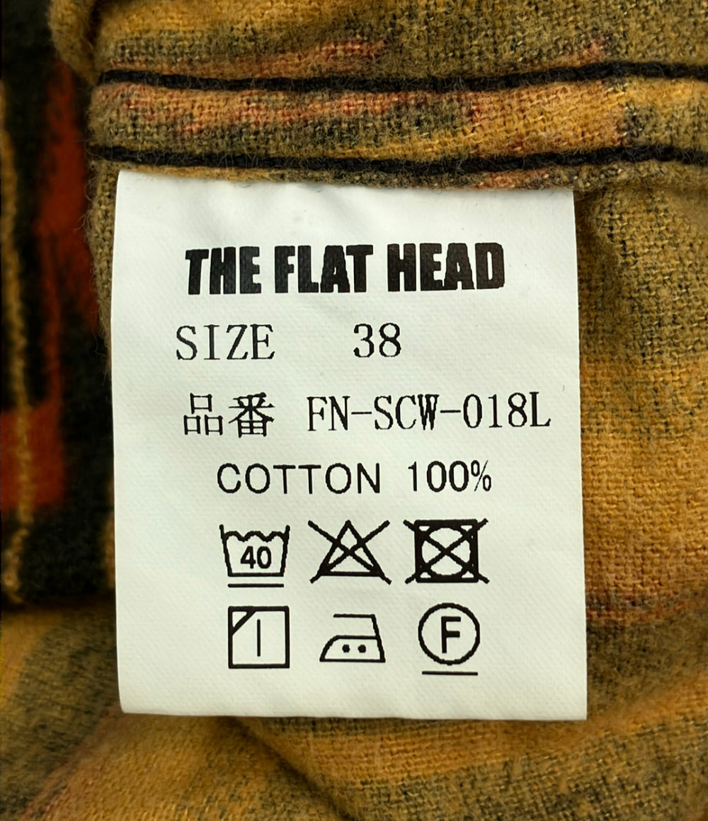 THE FLAT HEAD ネイティブボーダー柄 フランネル ウエスタンシャツ FN-SCW-018L メンズ SIZE 38 (S) ザフラットヘッド