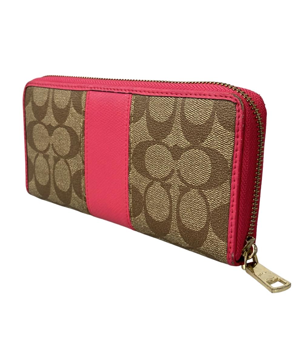 【美品】　COACH コーチ　長財布　ラウンドファスナー 美品 コーチ ラウンドファスナー長財布 レディース COACH – Rehello by