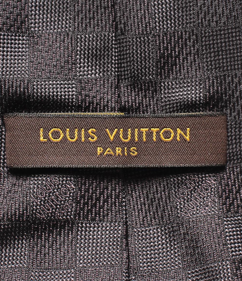美品 LOUIS VUITTON ネクタイ シルク100% ダミエ メンズ ルイ・ヴィトン