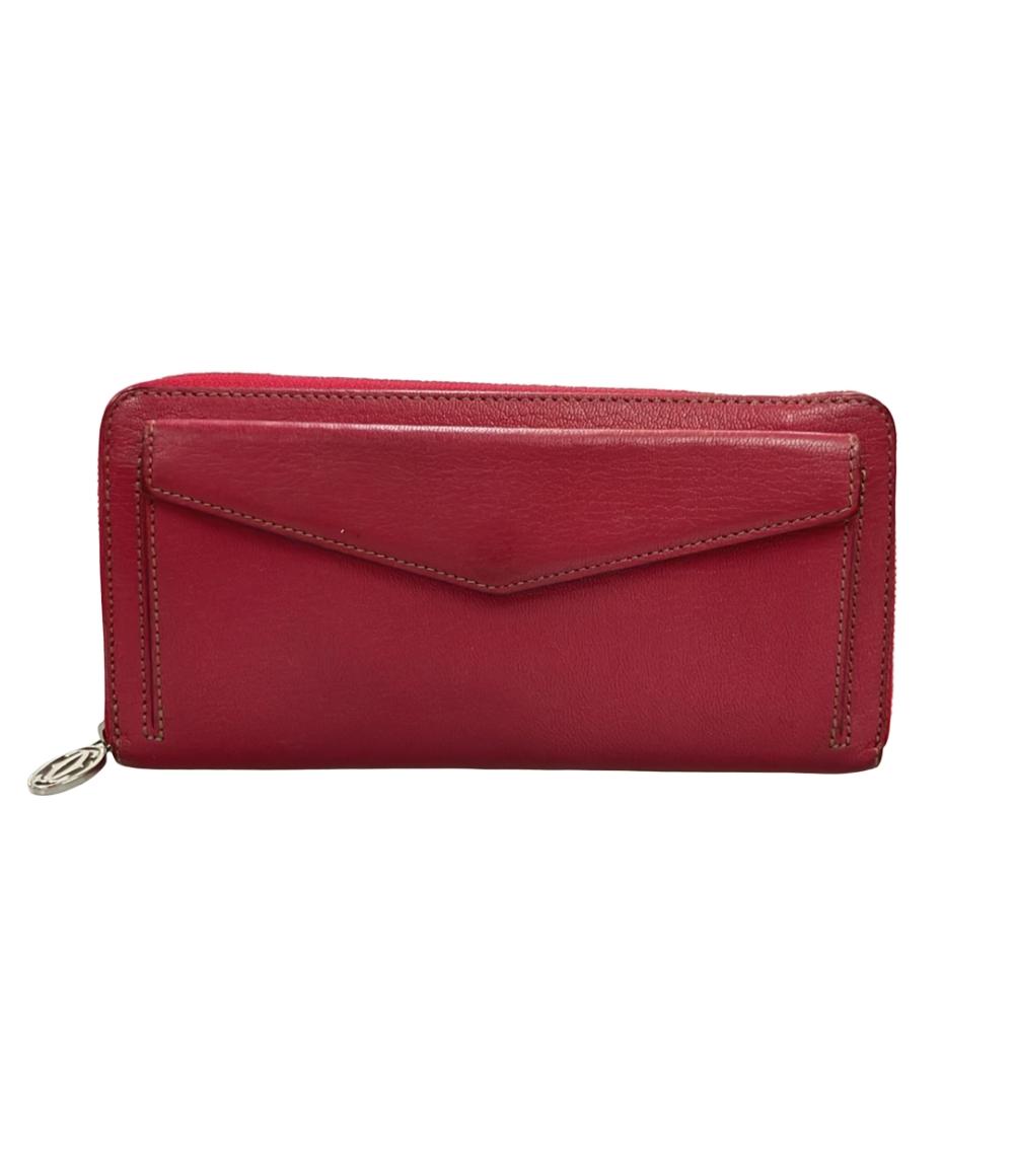 Cartier ラウンドファスナー長財布 レザー レディース カルティエ