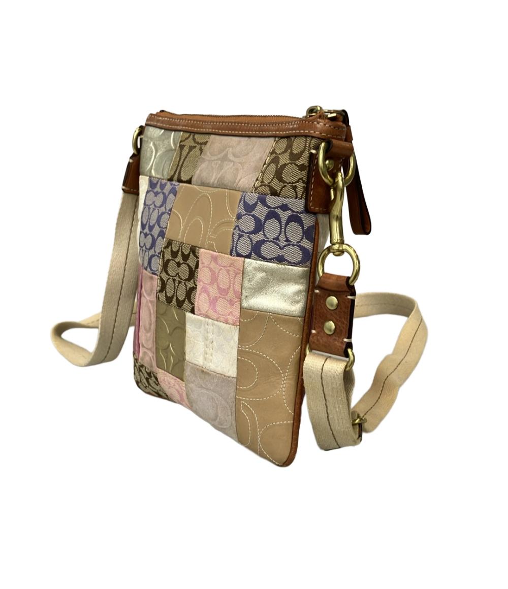 COACH ショルダーバッグ 斜め掛け パッチワーク シグネチャー F41215