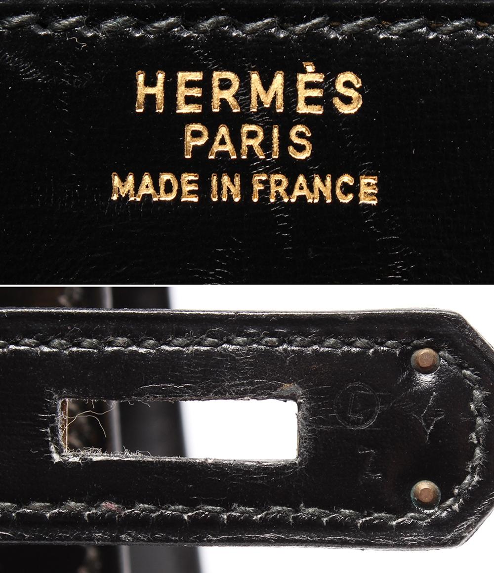 HERMES ハンドバッグ ゴールド金具 ボックスカーフ 〇L刻印 外縫い ケリー32 レディース エルメス