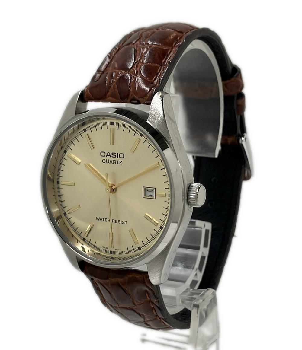 美品 CASIO 腕時計 クオーツ ゴールド MTP-1175 メンズ カシオ