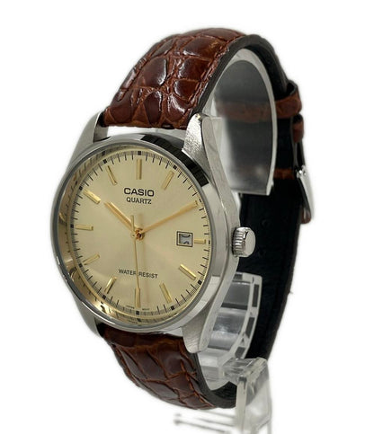 美品 CASIO 腕時計 クオーツ ゴールド MTP-1175 メンズ カシオ