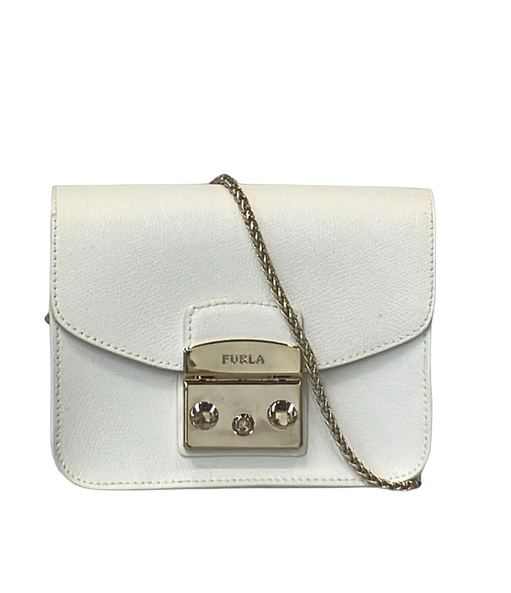 Furla 2way チェーンショルダーバッグ 斜め掛け クラッチバッグ メトロポリスミニ レディース フルラ