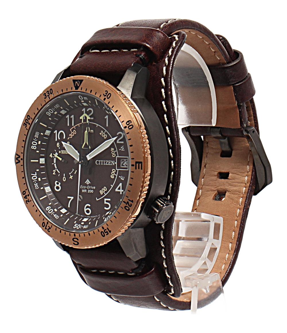 CITIZEN 腕時計 LAND アルティクロン ソーラー ブラウン J280-R013572