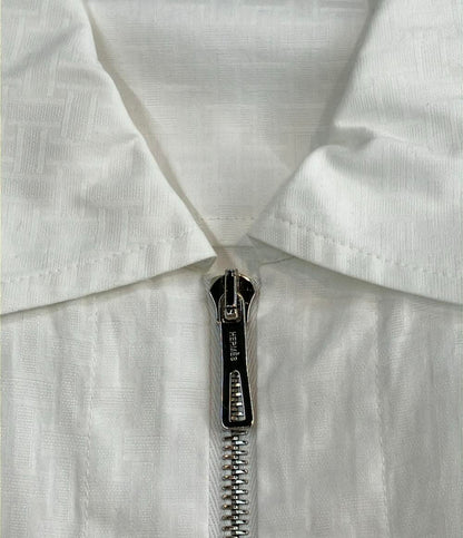 美品 HERMES 半袖 ワンピース ジップアップ 4E0532DB レディース SIZE 36 (S) エルメス