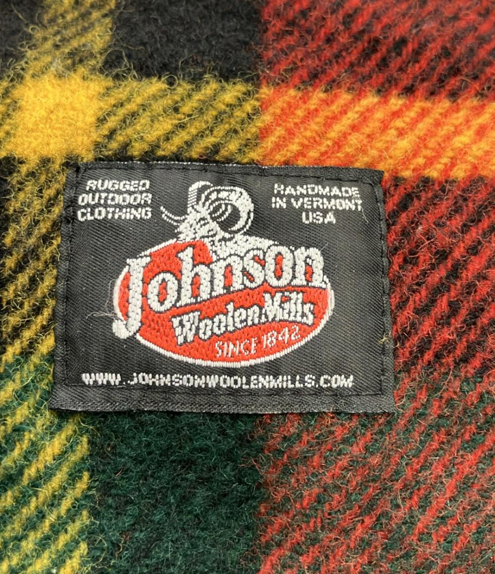ジョンソンウーレンミルズ リュック ウールデイパック クレイジーチェック柄 メンズ Johnson Woolen Mills