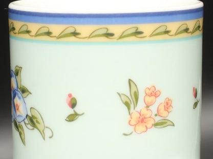 美品 TIFFANY&Co. デミタスカップ＆ソーサー 2客セット ペア モーニンググローリー ティファニー