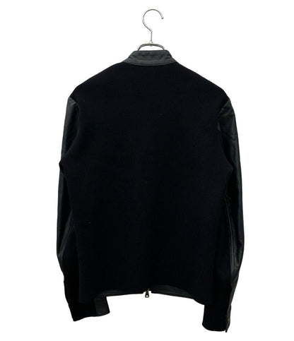 EMMETI シングルライダースジャケット JURI MAGLIA  ニット切替 メンズ SIZE 48 (L) エンメティ