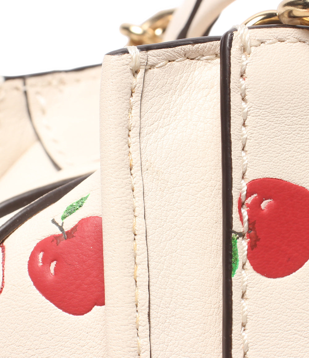 COACH 2WAYハンドバッグ ショルダーバッグ 斜め掛け アップル柄 レディース コーチ