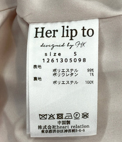 美品 Her lip to 半袖ワンピース Eliza Croquis Floral Dress 1261305098 レディース SIZE S ハーリップトゥ