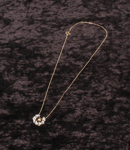 美品 STAR JEWELRY Girl ネックレス K10 SV ダイヤ 0.008ct レディース スタージュエリーガール