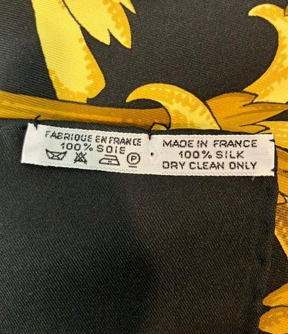 美品 エルメス スカーフ カレ90 シルク100% 轡の気品 le mors a la conetable レディース HERMES