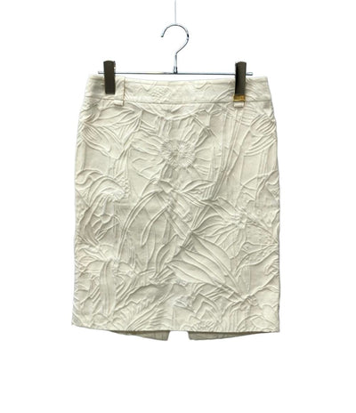 GUCCI タイトスカート クリーム エンボス加工 262134 ZY413 レディース SIZE 38 (M) グッチ