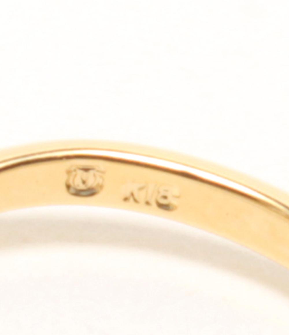 美品 MIKIMOTO リング 指輪 K18 ダイヤ 0.10ct レディース SIZE 8号 ミキモト
