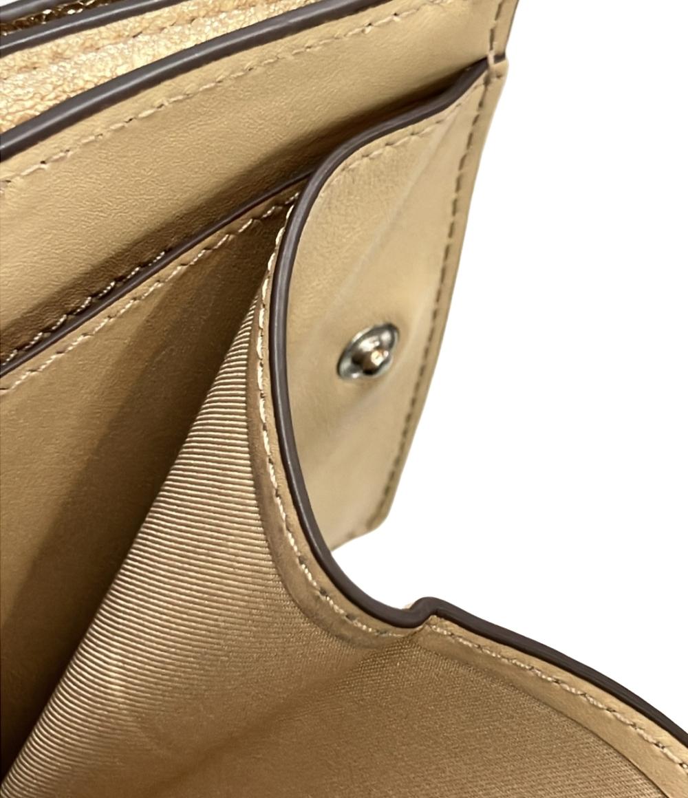 トリーバーチ 三つ折り財布 メタリック レディース Tory Burch