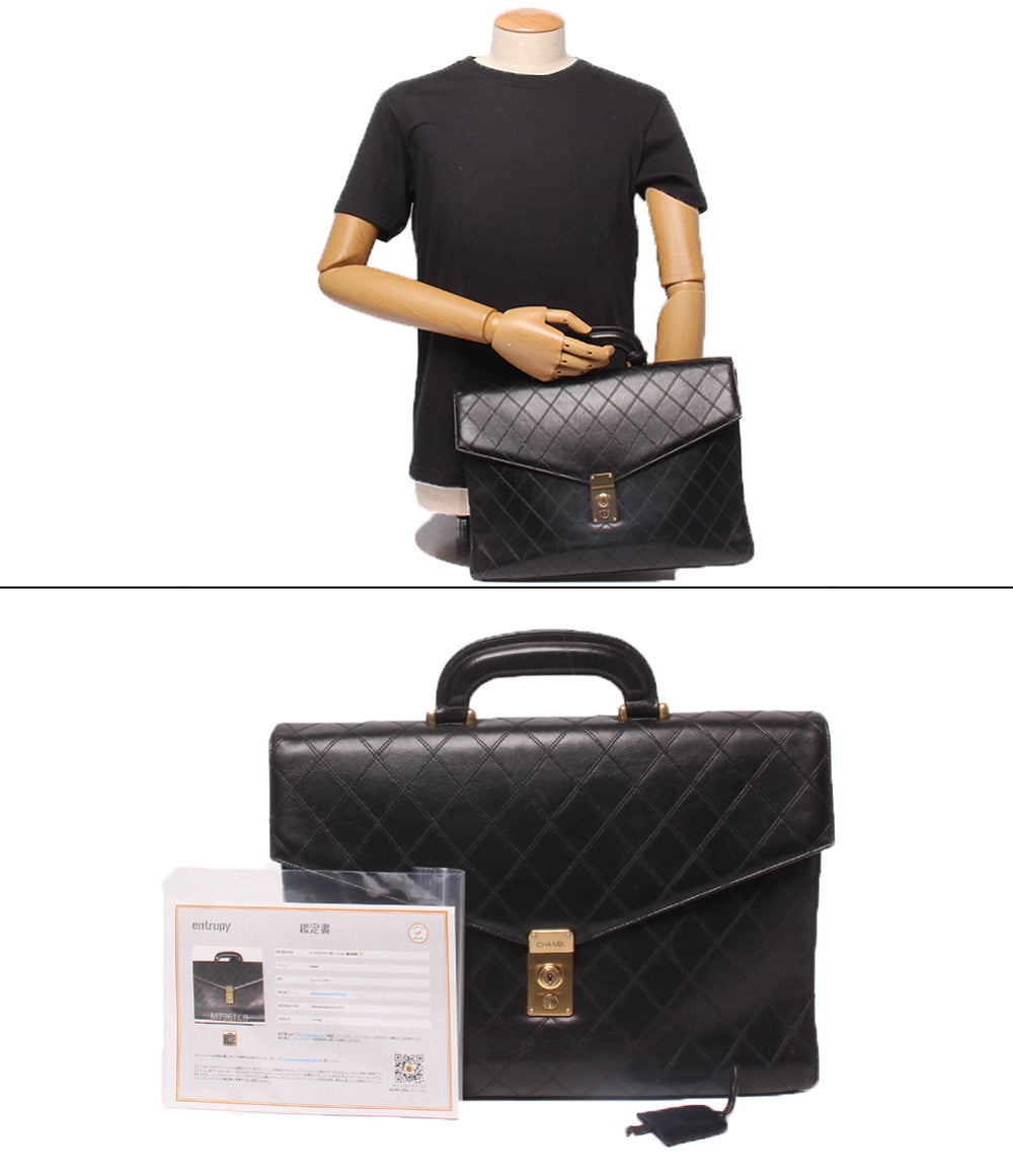 CHANEL ビジネスバッグ ブリーフケース 1番台 ラムスキン ビコローレ メンズ シャネル