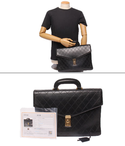 CHANEL ビジネスバッグ ブリーフケース 1番台 ラムスキン ビコローレ メンズ シャネル