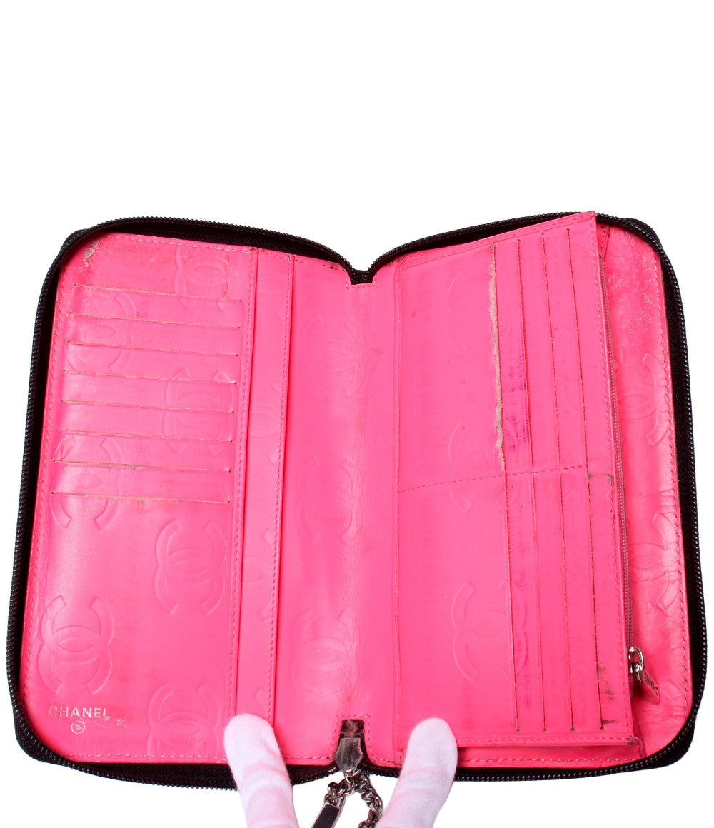 CHANEL 長財布 オーガナイザー シルバー金具 14番台 カンボン レディース シャネル