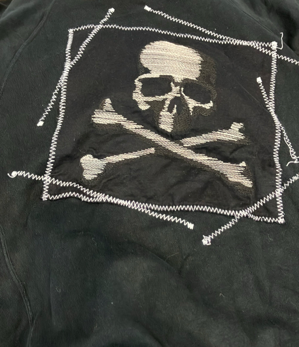 mastermind JAPAN パーカー 長袖 スウェット ダブルジップ バックスカル メンズ SIZE XS マスターマインドジャパン
