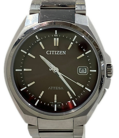 CITIZEN 腕時計 アテッサ 電波ソーラー ソーラー ブラウン H110-T016308 メンズ シチズン