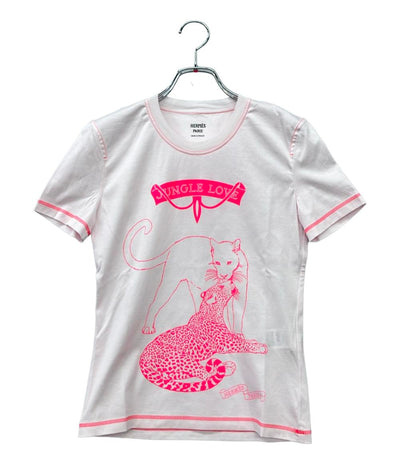 HERMES 半袖Tシャツ クールネック JUNGLE LOVE 2022年秋冬 レディース SIZE 34 (S) エルメス