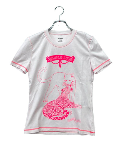 HERMES 半袖Tシャツ クールネック JUNGLE LOVE 2022年秋冬 レディース SIZE 34 (S) エルメス