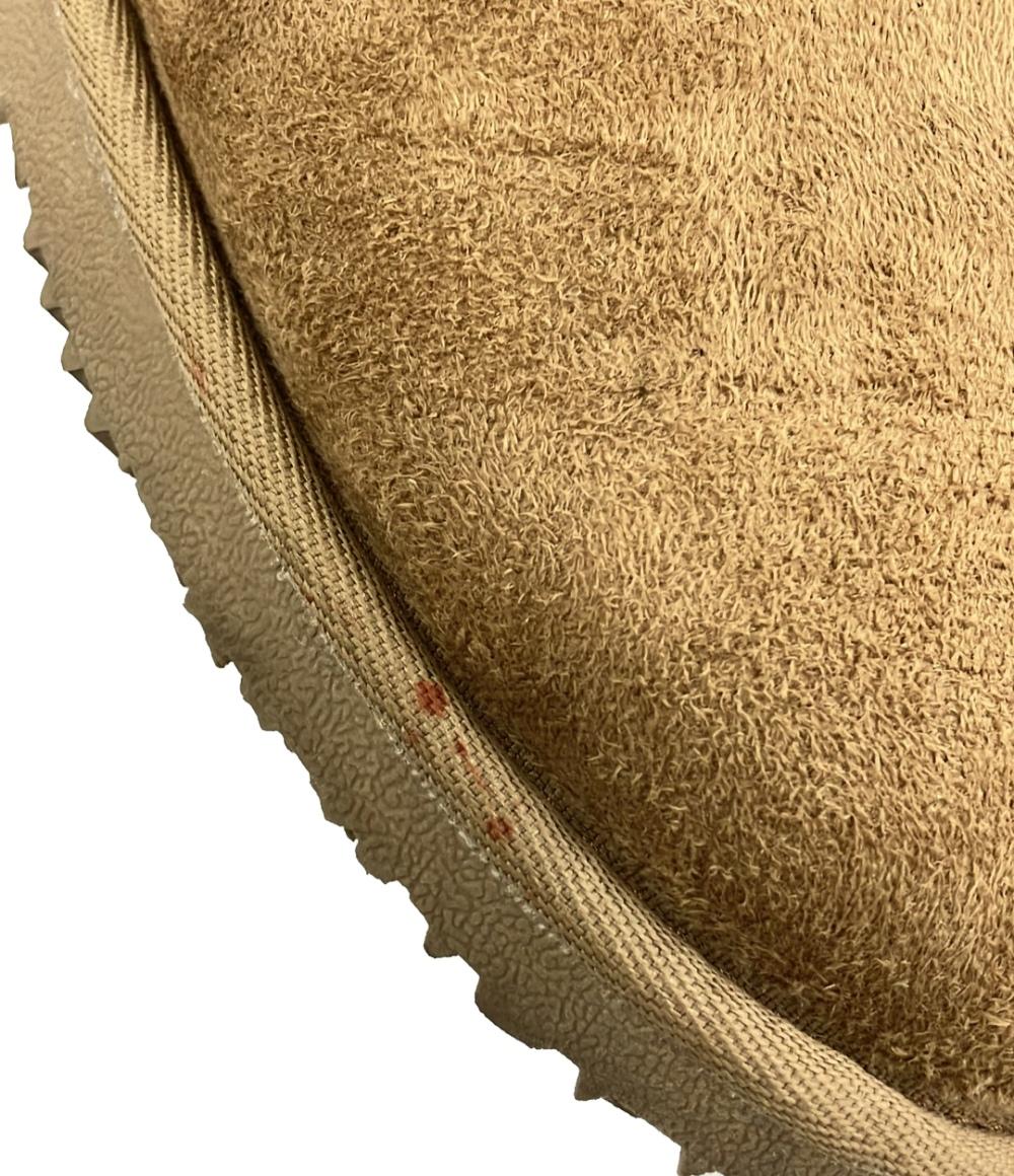 【美品】パパス×ハリスツイード 襟 リアルムートン ヘリンボーン コート L ハリスツイード ムートンブーツ レディース SIZE M HARRIS TWEED