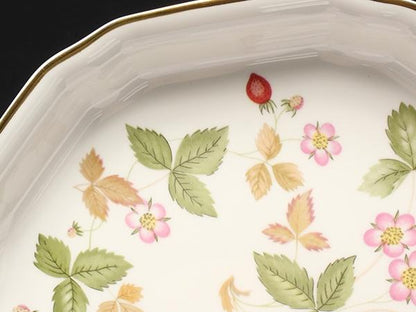 美品 ウエッジウッド オクタゴナルディッシュ 皿 25cm ワイルドストロベリー WEDGWOOD