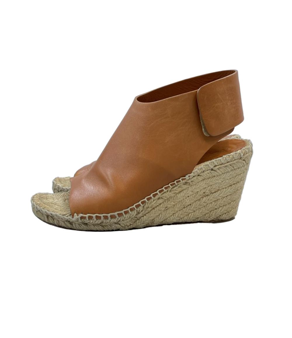 CELINE レザーエスパドリーユウェッジサンダル レディース SIZE 37 (24cm) セリーヌ
