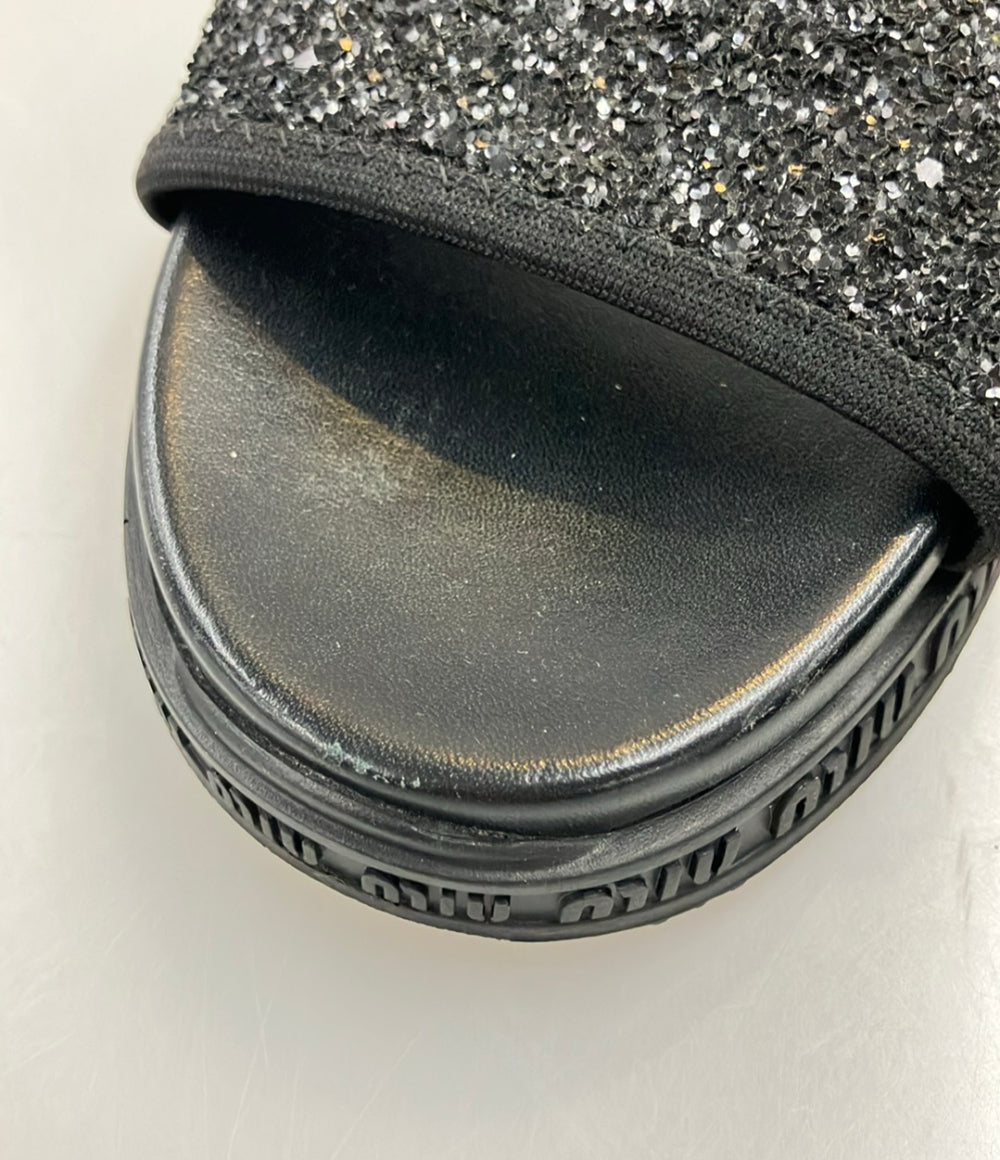 MIUMIU スポーツサンダル グリッター レディース SIZE 37 1/2 (24.5cm) ミュウミュウ