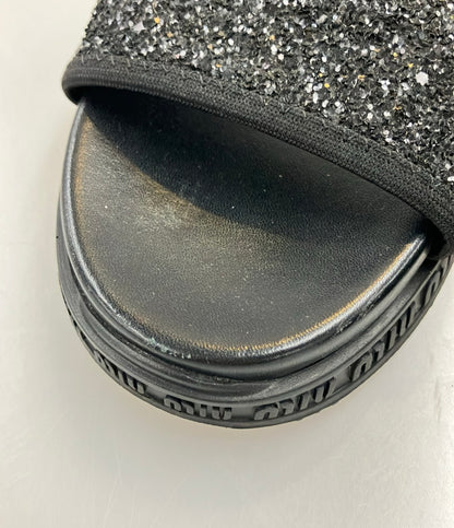 MIUMIU スポーツサンダル グリッター レディース SIZE 37 1/2 (24.5cm) ミュウミュウ