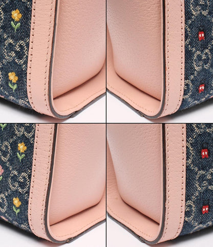 GUCCI 2wayショルダーバッグ ハンドバッグ 斜め掛け フラワー刺繍 デニム JAPAN EXCLUSIVE オフィディア 547551 520901 レディース グッチ