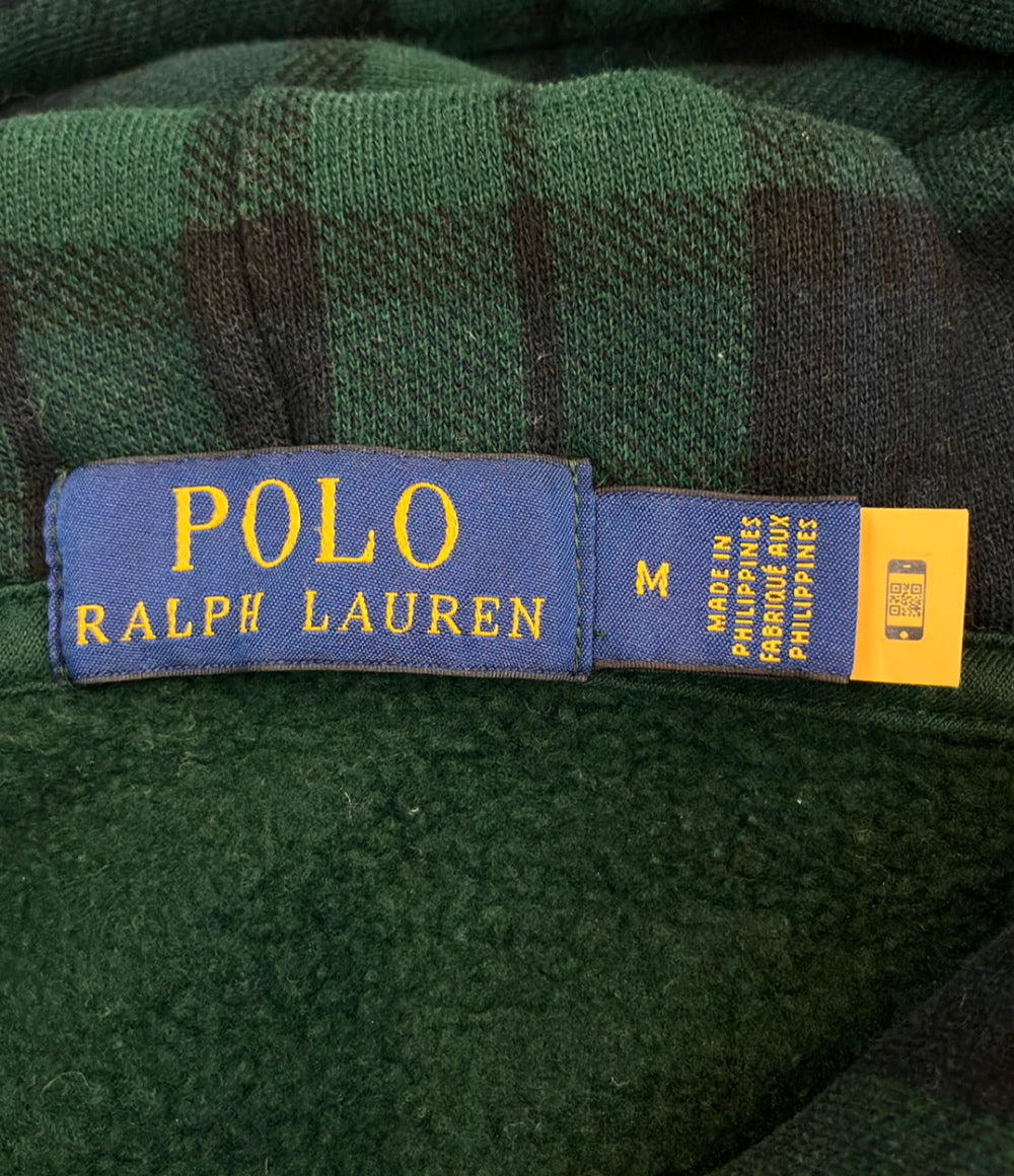 POLO RALPH LAUREN プルオーバーパーカー タータンチェック ポロベア メンズ SIZE M ポロ・ラルフローレン