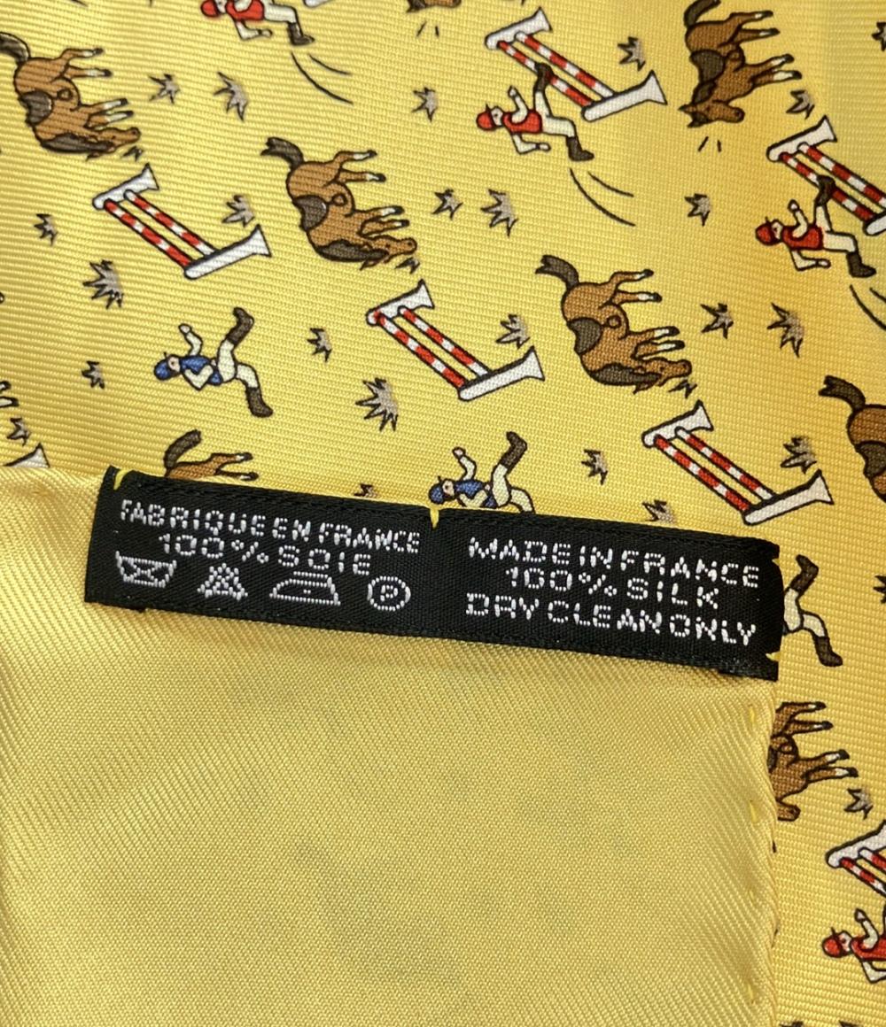 美品 エルメス スカーフ プチカレ シルク100% 馬と騎手 レディース HERMES