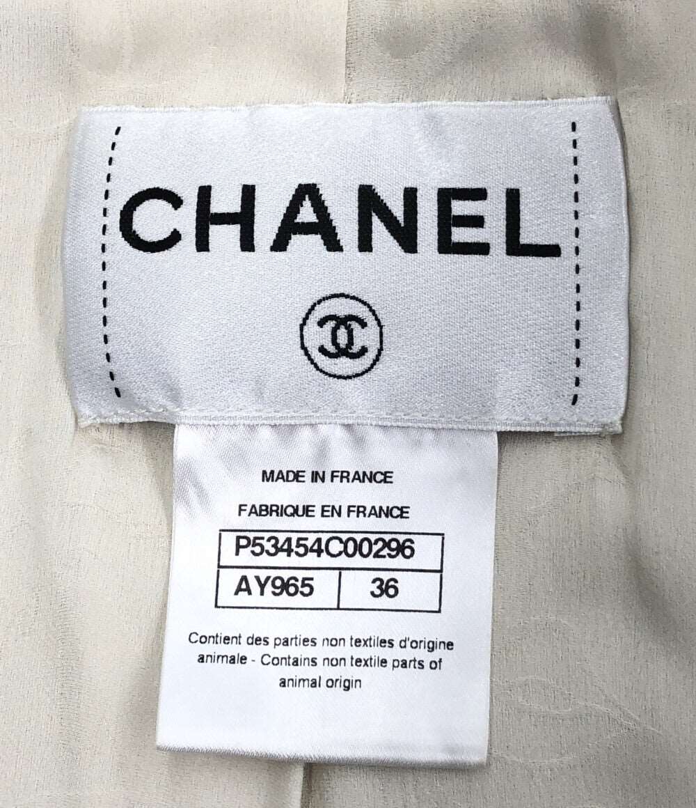 シャネル  フェイクパールスタッズ レザーコート     P53454 レディース SIZE 36 (S) CHANEL