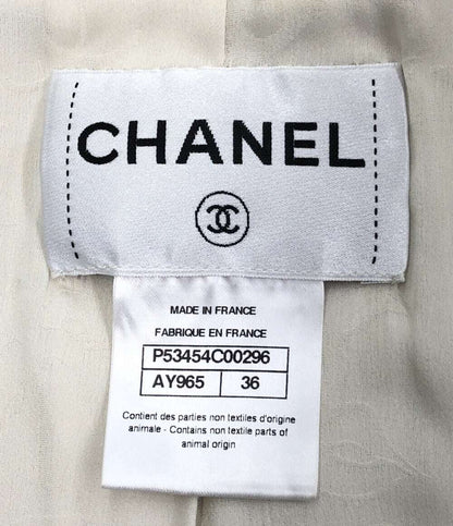 シャネル  フェイクパールスタッズ レザーコート     P53454 レディース SIZE 36 (S) CHANEL